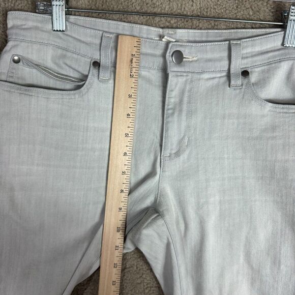 Eileen Fisher Jeans Womens Size 10 Light Gray Slim Straight Fit Organic Cotton - Picture 6 of 11